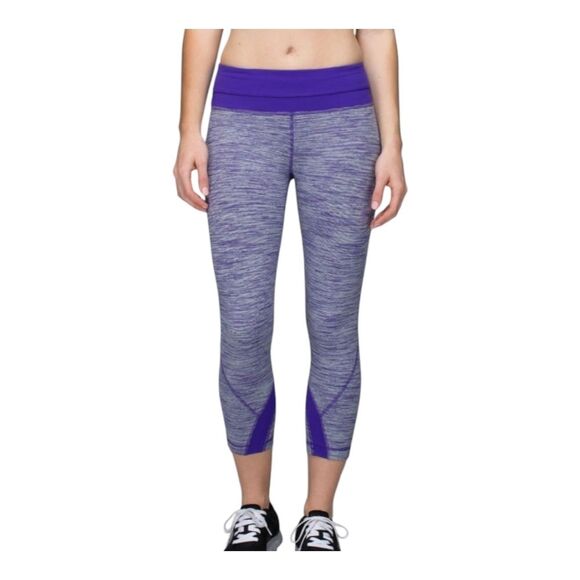LULULEMON Run: Inspire Crop II All Luxtreme Wee Are From Space Bruised Berry 8 - Picture 4 of 14